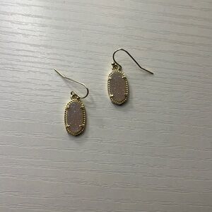 Kendra Scott Lee Gold Drop Earrings in Iridescent Drusy